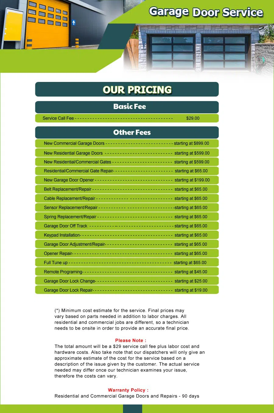 Garage Door 24 Hours Repairs Palatine, IL 847-717-1878